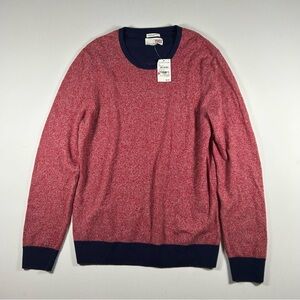 1901 Cashmere Merino Wool Sweater Women's XL Heather Red Varsity NWT MSRP $98